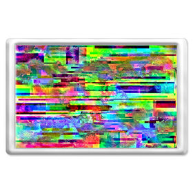 Магнит 45*70 с принтом Abstraction colorline в Екатеринбурге, Пластик | Размер: 78*52 мм; Размер печати: 70*45 | Тематика изображения на принте: glitch | глитч | глич | разноцветный | яркий