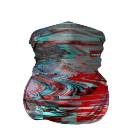 Бандана-труба 3D с принтом Абстрактное искажение в Екатеринбурге, 100% полиэстер, ткань с особыми свойствами — Activecool | плотность 150‒180 г/м2; хорошо тянется, но сохраняет форму | глитч | глич | линии | полосы | разноцветный