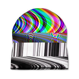 Шапка 3D с принтом Psyhodelic style в Екатеринбурге, 100% полиэстер | универсальный размер, печать по всей поверхности изделия | abstraction | color | optical | pattern | tie dye | абстракция | краска | краски | линии | оптический | паттерн | полосы | психоделика | узор