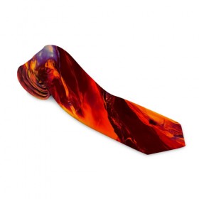 Галстук 3D с принтом Fire в Екатеринбурге, 100% полиэстер | Длина 148 см; Плотность 150-180 г/м2 | abstract | color | colourful | абстракция | жара | лето | огонь | пламя | цвет | цветастый | цветной