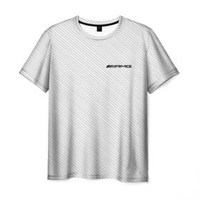 Мужская футболка 3D с принтом AMG CARBON в Екатеринбурге, 100% полиэфир | прямой крой, круглый вырез горловины, длина до линии бедер | amg | mercedes | марка | машины | мерседес