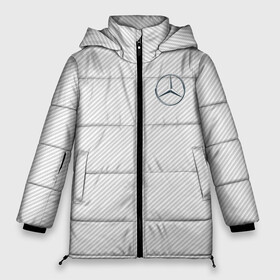 Женская зимняя куртка 3D с принтом MERCEDES BENZ CARBON в Екатеринбурге, верх — 100% полиэстер; подкладка — 100% полиэстер; утеплитель — 100% полиэстер | длина ниже бедра, силуэт Оверсайз. Есть воротник-стойка, отстегивающийся капюшон и ветрозащитная планка. 

Боковые карманы с листочкой на кнопках и внутренний карман на молнии | amg | mercedes | марка | машины | мерседес