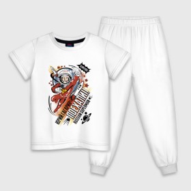 Детская пижама хлопок с принтом Юрий Гагарин в Екатеринбурге, 100% хлопок |  брюки и футболка прямого кроя, без карманов, на брюках мягкая резинка на поясе и по низу штанин
 | 12 апреля | в космосе | день | космонавт | космонавтики | первый | человек
