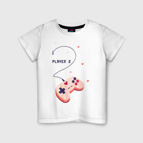 Детская футболка хлопок с принтом Perfect team в Екатеринбурге, 100% хлопок | круглый вырез горловины, полуприлегающий силуэт, длина до линии бедер | 14 февраля | game | gamepad | love | player | игра | любовь