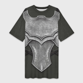 Платье-футболка 3D с принтом Рыцарь в Екатеринбурге,  |  | Тематика изображения на принте: armor | knight | броня | доспехи | кольчуга | костюм | костюм рыцаря | латы | рыцарь
