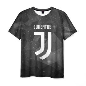 Мужская футболка 3D с принтом Juventus Cosmos в Екатеринбурге, 100% полиэфир | прямой крой, круглый вырез горловины, длина до линии бедер | football | italia | juve | juventus | logo | sport | арт | италия | лига | лого | спорт | текстура | фк | футбол | футбольный клуб | эмблема | ювентус
