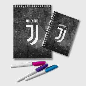 Блокнот с принтом Juventus Cosmos в Екатеринбурге, 100% бумага | 48 листов, плотность листов — 60 г/м2, плотность картонной обложки — 250 г/м2. Листы скреплены удобной пружинной спиралью. Цвет линий — светло-серый
 | football | italia | juve | juventus | logo | sport | арт | италия | лига | лого | спорт | текстура | фк | футбол | футбольный клуб | эмблема | ювентус