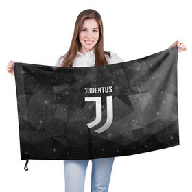 Флаг 3D с принтом Juventus Cosmos в Екатеринбурге, 100% полиэстер | плотность ткани — 95 г/м2, размер — 67 х 109 см. Принт наносится с одной стороны | football | italia | juve | juventus | logo | sport | арт | италия | лига | лого | спорт | текстура | фк | футбол | футбольный клуб | эмблема | ювентус