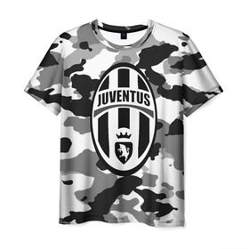 Мужская футболка 3D с принтом FC Juventus Camouflage в Екатеринбурге, 100% полиэфир | прямой крой, круглый вырез горловины, длина до линии бедер | football | italia | juve | juventus | logo | sport | арт | италия | лига | лого | спорт | текстура | фк | футбол | футбольный клуб | эмблема | ювентус
