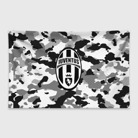 Флаг-баннер с принтом FC Juventus Camouflage в Екатеринбурге, 100% полиэстер | размер 67 х 109 см, плотность ткани — 95 г/м2; по краям флага есть четыре люверса для крепления | football | italia | juve | juventus | logo | sport | арт | италия | лига | лого | спорт | текстура | фк | футбол | футбольный клуб | эмблема | ювентус