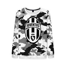 Мужской свитшот 3D с принтом FC Juventus Camouflage в Екатеринбурге, 100% полиэстер с мягким внутренним слоем | круглый вырез горловины, мягкая резинка на манжетах и поясе, свободная посадка по фигуре | football | italia | juve | juventus | logo | sport | арт | италия | лига | лого | спорт | текстура | фк | футбол | футбольный клуб | эмблема | ювентус