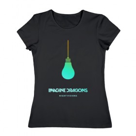 Женская футболка хлопок с принтом Imagine Dragons в Екатеринбурге, 100% хлопок | прямой крой, круглый вырез горловины, длина до линии бедер, слегка спущенное плечо | dragons | imagine | альтернативный | американская | арена | бэн макки | группа | драгонс | дэн платцман | дэн рейнольдс | имеджин | инди | индирок | поп | рок | уэйн сермон | электроник