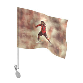Флаг для автомобиля с принтом Ronaldinho в Екатеринбурге, 100% полиэстер | Размер: 30*21 см | Тематика изображения на принте: ronaldinho | роналдиньо | роналдинью | рональдиньо