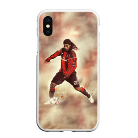 Чехол для iPhone XS Max матовый с принтом Ronaldinho в Екатеринбурге, Силикон | Область печати: задняя сторона чехла, без боковых панелей | Тематика изображения на принте: ronaldinho | роналдиньо | роналдинью | рональдиньо