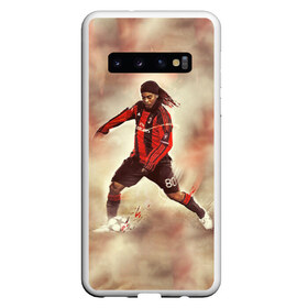 Чехол для Samsung Galaxy S10 с принтом Ronaldinho в Екатеринбурге, Силикон | Область печати: задняя сторона чехла, без боковых панелей | Тематика изображения на принте: ronaldinho | роналдиньо | роналдинью | рональдиньо