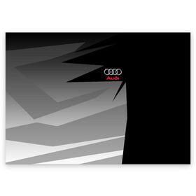 Поздравительная открытка с принтом AUDI SPORT в Екатеринбурге, 100% бумага | плотность бумаги 280 г/м2, матовая, на обратной стороне линовка и место для марки
 | Тематика изображения на принте: audi | ауди | марка | машины