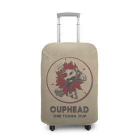Чехол для чемодана 3D с принтом Cuphead в Екатеринбурге, 86% полиэфир, 14% спандекс | двустороннее нанесение принта, прорези для ручек и колес | cuphead | капхед | компьтерная игра