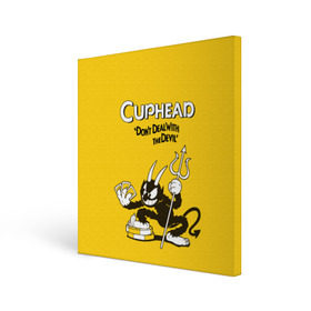 Холст квадратный с принтом Cuphead в Екатеринбурге, 100% ПВХ |  | cuphead | капхед | компьтерная игра