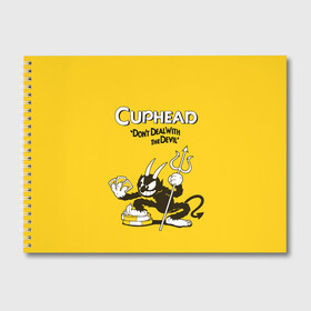 Альбом для рисования с принтом Cuphead в Екатеринбурге, 100% бумага
 | матовая бумага, плотность 200 мг. | Тематика изображения на принте: cuphead | капхед | компьтерная игра