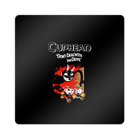 Магнит виниловый Квадрат с принтом Cuphead в Екатеринбурге, полимерный материал с магнитным слоем | размер 9*9 см, закругленные углы | cuphead | капхед | компьтерная игра