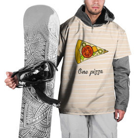 Накидка на куртку 3D с принтом One Love, One Pizza в Екатеринбурге, 100% полиэстер |  | Тематика изображения на принте: 