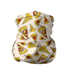 Бандана-труба 3D с принтом Pizza love в Екатеринбурге, 100% полиэстер, ткань с особыми свойствами — Activecool | плотность 150‒180 г/м2; хорошо тянется, но сохраняет форму | 14 февраля | love | pizza | valentine | любовь