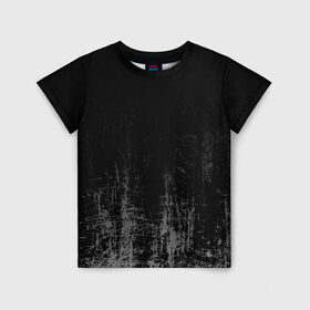 Детская футболка 3D с принтом Black Grunge в Екатеринбурге, 100% гипоаллергенный полиэфир | прямой крой, круглый вырез горловины, длина до линии бедер, чуть спущенное плечо, ткань немного тянется | grunge | абстракция | гранж | черный