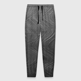 Мужские брюки 3D с принтом Gray paint в Екатеринбурге, 100% полиэстер | манжеты по низу, эластичный пояс регулируется шнурком, по бокам два кармана без застежек, внутренняя часть кармана из мелкой сетки | 