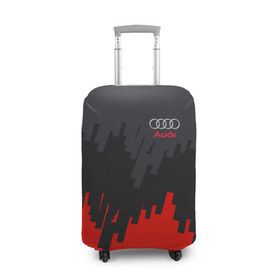 Чехол для чемодана 3D с принтом AUDI SPORT в Екатеринбурге, 86% полиэфир, 14% спандекс | двустороннее нанесение принта, прорези для ручек и колес | ауди | машины
