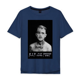 Мужская футболка хлопок Oversize с принтом Lil Peep - 109 в Екатеринбурге, 100% хлопок | свободный крой, круглый ворот, “спинка” длиннее передней части | lil peep | лил пип | маленький пип