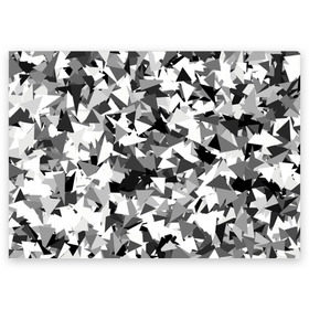 Поздравительная открытка с принтом Городской серый камуфляж в Екатеринбурге, 100% бумага | плотность бумаги 280 г/м2, матовая, на обратной стороне линовка и место для марки
 | армия | геометрический | геометрия | маскировка | милитари | паттерн | текстура | треугольники | чернобелый
