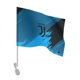 Флаг для автомобиля с принтом FC Juventus abstract style в Екатеринбурге, 100% полиэстер | Размер: 30*21 см | football | soccer | ювентус