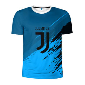 Мужская футболка 3D спортивная с принтом FC Juventus abstract style в Екатеринбурге, 100% полиэстер с улучшенными характеристиками | приталенный силуэт, круглая горловина, широкие плечи, сужается к линии бедра | football | soccer | ювентус