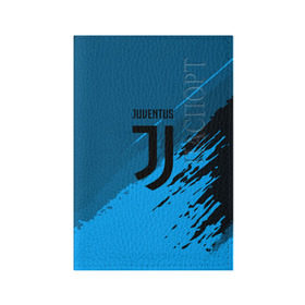 Обложка для паспорта матовая кожа с принтом FC Juventus abstract style в Екатеринбурге, натуральная матовая кожа | размер 19,3 х 13,7 см; прозрачные пластиковые крепления | Тематика изображения на принте: football | soccer | ювентус