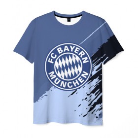 Мужская футболка 3D с принтом FC Bayern Munchen style в Екатеринбурге, 100% полиэфир | прямой крой, круглый вырез горловины, длина до линии бедер | football | soccer | байерн