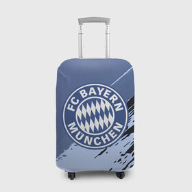 Чехол для чемодана 3D с принтом FC Bayern Munchen style в Екатеринбурге, 86% полиэфир, 14% спандекс | двустороннее нанесение принта, прорези для ручек и колес | football | soccer | байерн