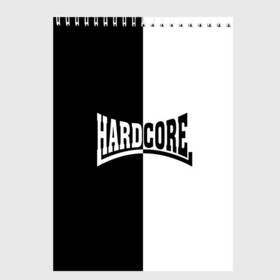 Скетчбук с принтом Hardcore в Екатеринбурге, 100% бумага
 | 48 листов, плотность листов — 100 г/м2, плотность картонной обложки — 250 г/м2. Листы скреплены сверху удобной пружинной спиралью | hard core | hardcor | hardcore | быстрый | жанр | жёсткий | метал | музыка | музыкальный | музыки | олдскул | панк | радикальный | рок | рэп | техно | треш | тяжелый | хард кор
