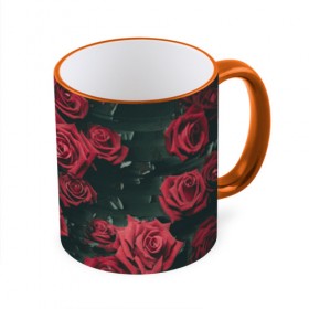 Кружка 3D с принтом Цветы Розы в Екатеринбурге, керамика | ёмкость 330 мл | 8 | день | женский | женский день | красная | любовь | марта | роза | розы | цветы