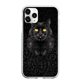 Чехол для iPhone 11 Pro матовый с принтом Чёрный котик в Екатеринбурге, Силикон |  | Тематика изображения на принте: кошка | чёрная