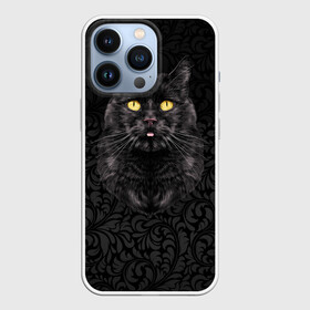 Чехол для iPhone 13 Pro с принтом Чёрный котик в Екатеринбурге,  |  | Тематика изображения на принте: кошка | чёрная