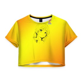 Женская футболка 3D укороченная с принтом Shokugeki no Souma в Екатеринбурге, 100% полиэстер | круглая горловина, длина футболки до линии талии, рукава с отворотами | anime | аниме | божественного | повар | поисках | сома | юкихира