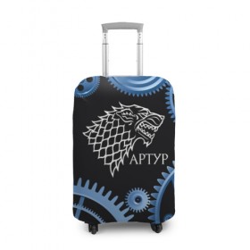 Чехол для чемодана 3D с принтом Старк Артур в Екатеринбурге, 86% полиэфир, 14% спандекс | двустороннее нанесение принта, прорези для ручек и колес | 