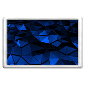 Магнит 45*70 с принтом Blue abstraction collection в Екатеринбурге, Пластик | Размер: 78*52 мм; Размер печати: 70*45 | abstraction | geometry | polygon | абстракция | геометрия | грань | краски | кубик | кубики | линии | мозаика | полигон | разноцветные | ребро | текстура | тени | узор