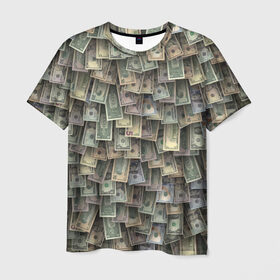 Мужская футболка 3D с принтом Доллары США в Екатеринбурге, 100% полиэфир | прямой крой, круглый вырез горловины, длина до линии бедер | dollar | forex | usa | банкноты | богатство | валюта | деньги | доллар | купюры | паттрен | трейдер | чешуя