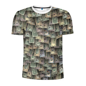 Мужская футболка 3D спортивная с принтом Доллары США в Екатеринбурге, 100% полиэстер с улучшенными характеристиками | приталенный силуэт, круглая горловина, широкие плечи, сужается к линии бедра | Тематика изображения на принте: dollar | forex | usa | банкноты | богатство | валюта | деньги | доллар | купюры | паттрен | трейдер | чешуя