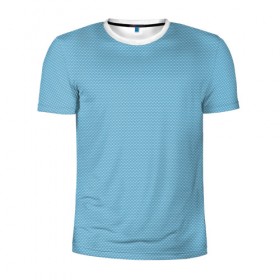 Мужская футболка 3D спортивная с принтом Blue texture в Екатеринбурге, 100% полиэстер с улучшенными характеристиками | приталенный силуэт, круглая горловина, широкие плечи, сужается к линии бедра | 