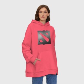 Худи SuperOversize хлопок с принтом Dota 2 - Black design 2018 в Екатеринбурге, 70% хлопок, 30% полиэстер, мягкий начес внутри | карман-кенгуру, эластичная резинка на манжетах и по нижней кромке, двухслойный капюшон
 | 0x000000123 | dota | dota2 | steam | дота | стим