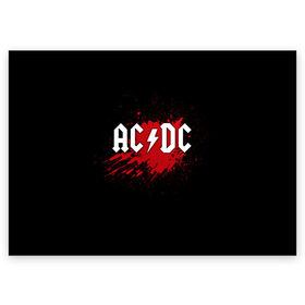 Поздравительная открытка с принтом AC/DC в Екатеринбурге, 100% бумага | плотность бумаги 280 г/м2, матовая, на обратной стороне линовка и место для марки
 | Тематика изображения на принте: 