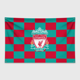 Флаг-баннер с принтом ФК Ливерпуль в Екатеринбурге, 100% полиэстер | размер 67 х 109 см, плотность ткани — 95 г/м2; по краям флага есть четыре люверса для крепления | england | fc | англия | ливерпуль | фк