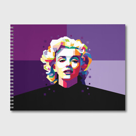 Альбом для рисования с принтом Marilyn Monroe в Екатеринбурге, 100% бумага
 | матовая бумага, плотность 200 мг. | Тематика изображения на принте: girl | marilyn | monroe | usa | актриса | девушка | звезда | монро | мэрилин | певица | сша